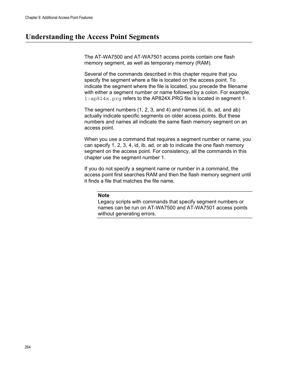 Understanding the access point segments | Allied Telesis AT-WA7501 User Manual | Page 264 / 339