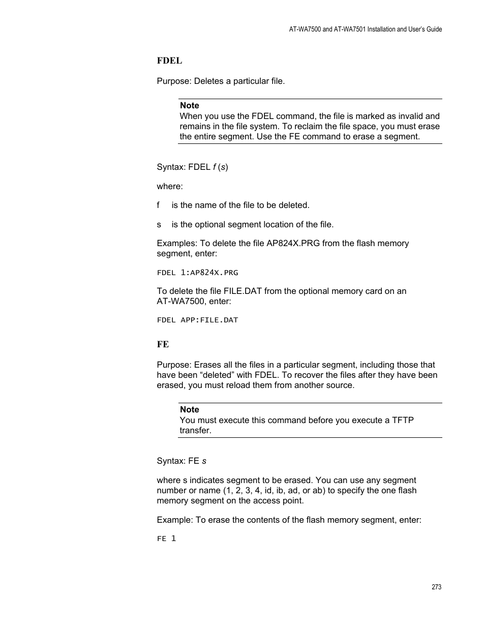 Allied Telesis AT-WA7501 User Manual | Page 273 / 339
