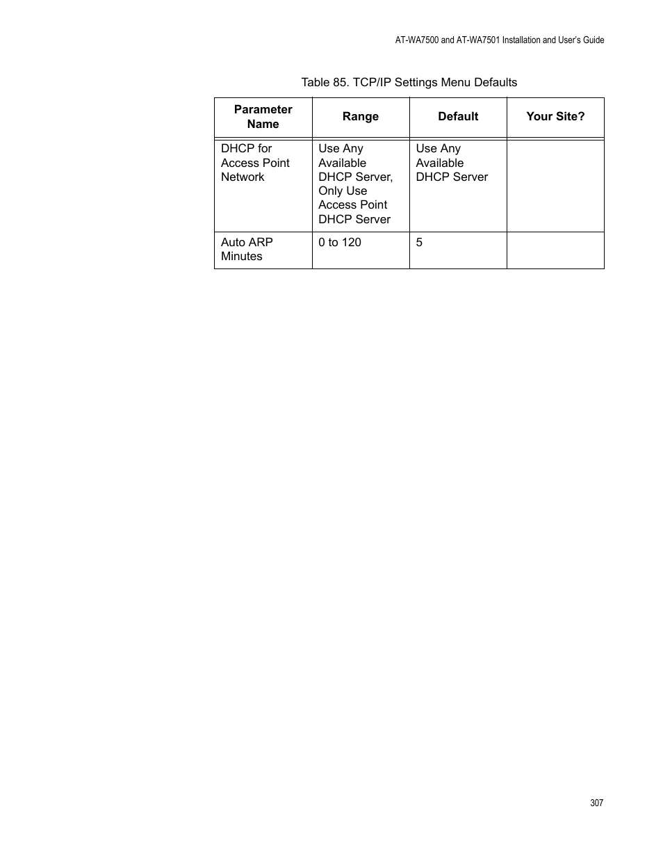 Allied Telesis AT-WA7501 User Manual | Page 307 / 339