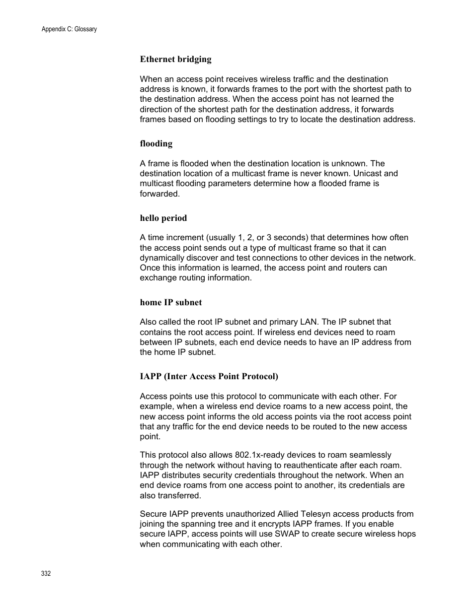 Allied Telesis AT-WA7501 User Manual | Page 332 / 339