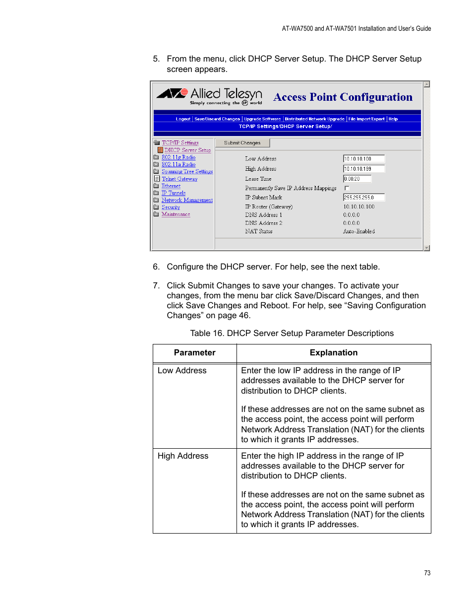 Allied Telesis AT-WA7501 User Manual | Page 73 / 339
