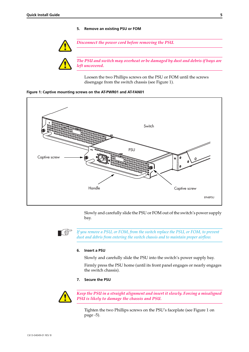 Allied Telesis AT-PWR01 User Manual | Page 5 / 9
