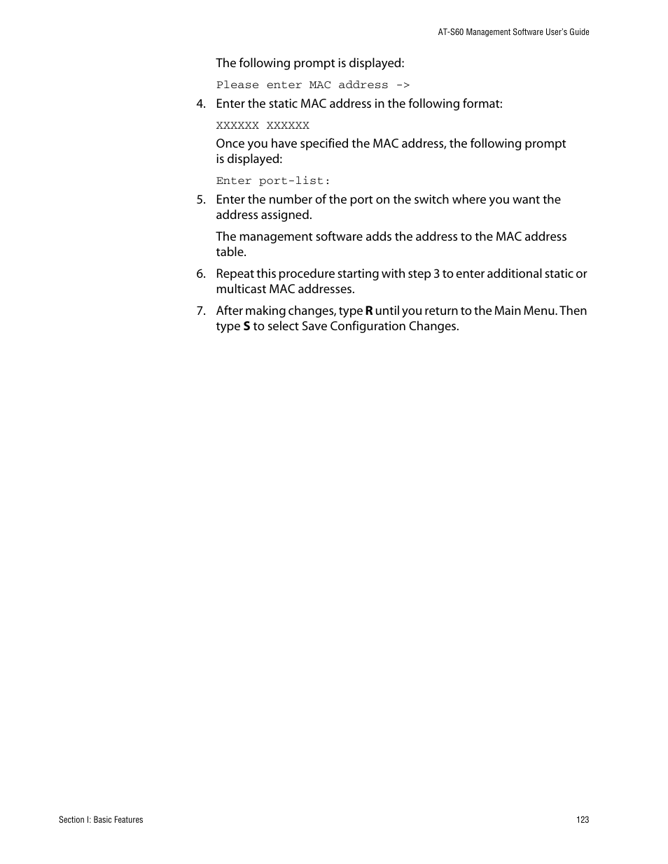 Allied Telesis AT-S60 User Manual | Page 123 / 858