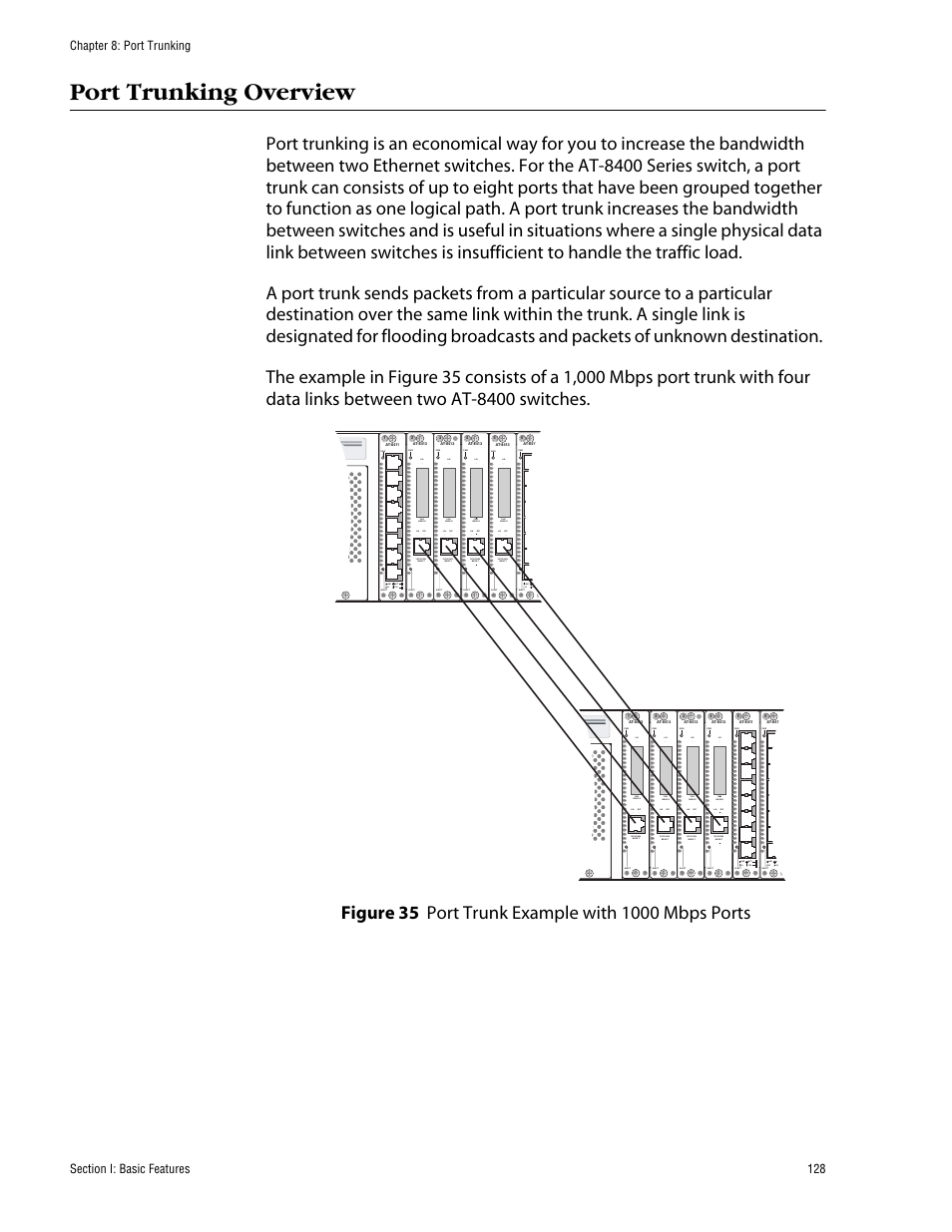 Port trunking overview | Allied Telesis AT-S60 User Manual | Page 128 / 858