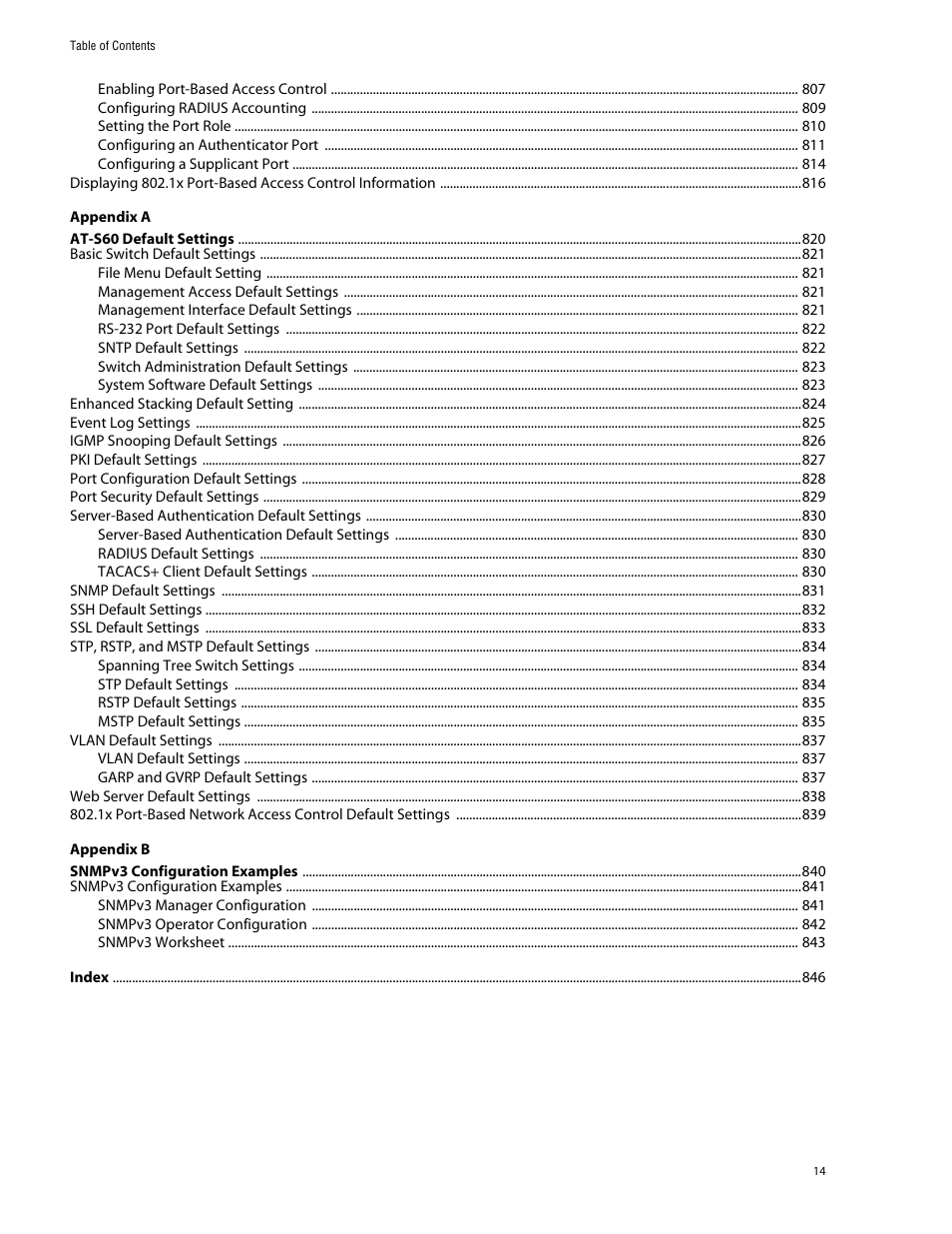 Allied Telesis AT-S60 User Manual | Page 14 / 858