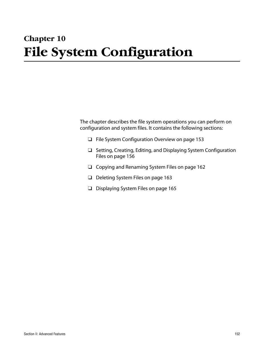 Chapter 10, File system configuration | Allied Telesis AT-S60 User Manual | Page 152 / 858
