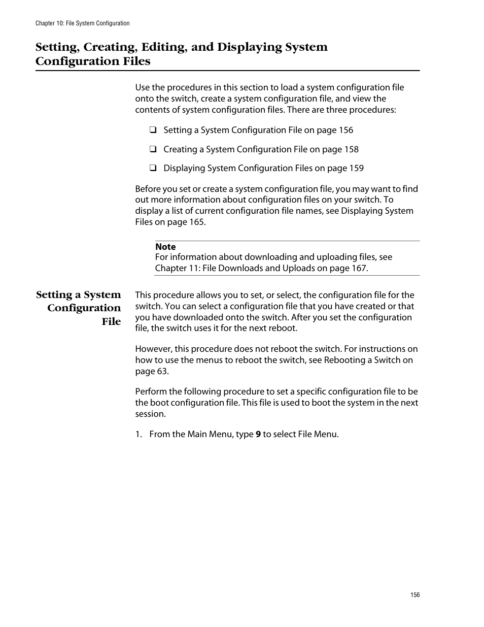 Setting a system configuration file | Allied Telesis AT-S60 User Manual | Page 156 / 858