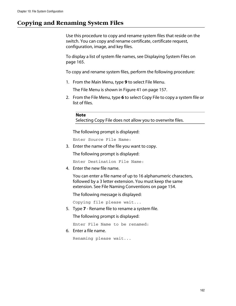 Copying and renaming system files | Allied Telesis AT-S60 User Manual | Page 162 / 858