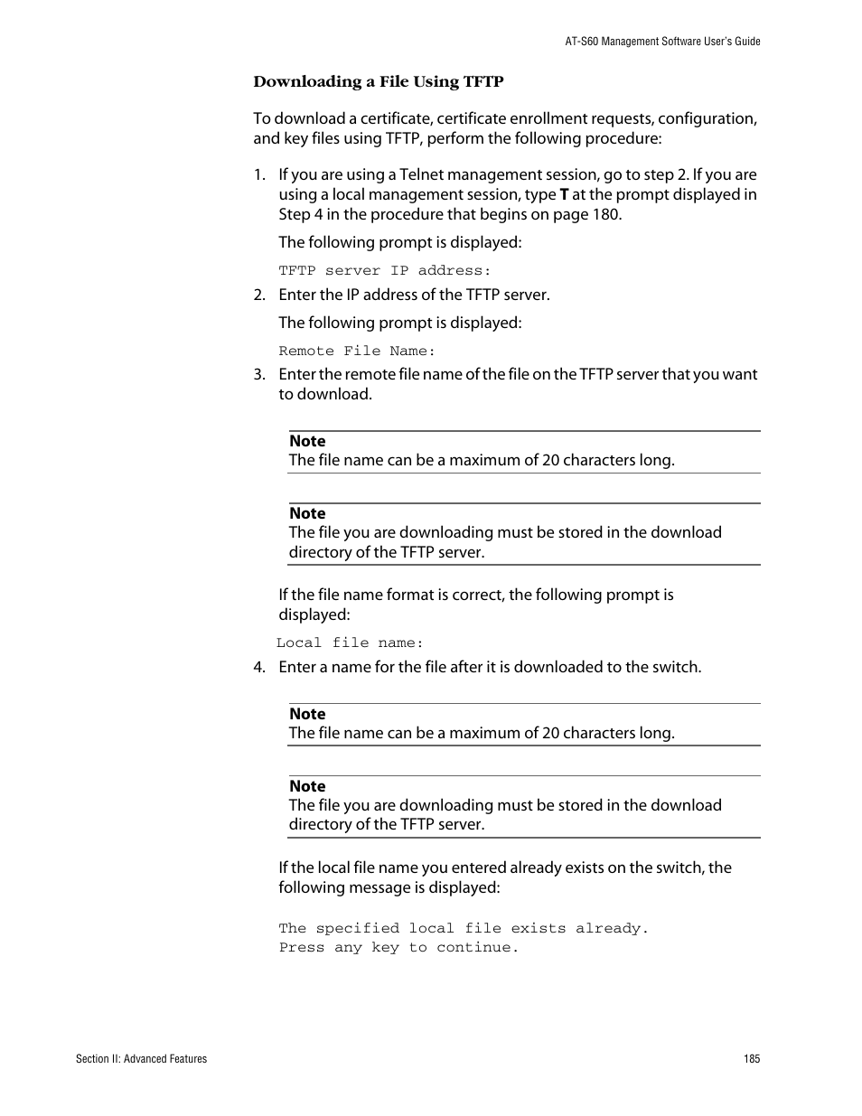 Allied Telesis AT-S60 User Manual | Page 185 / 858