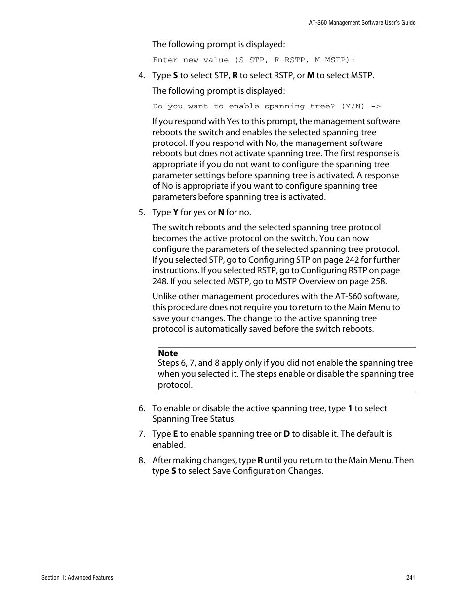 Allied Telesis AT-S60 User Manual | Page 241 / 858