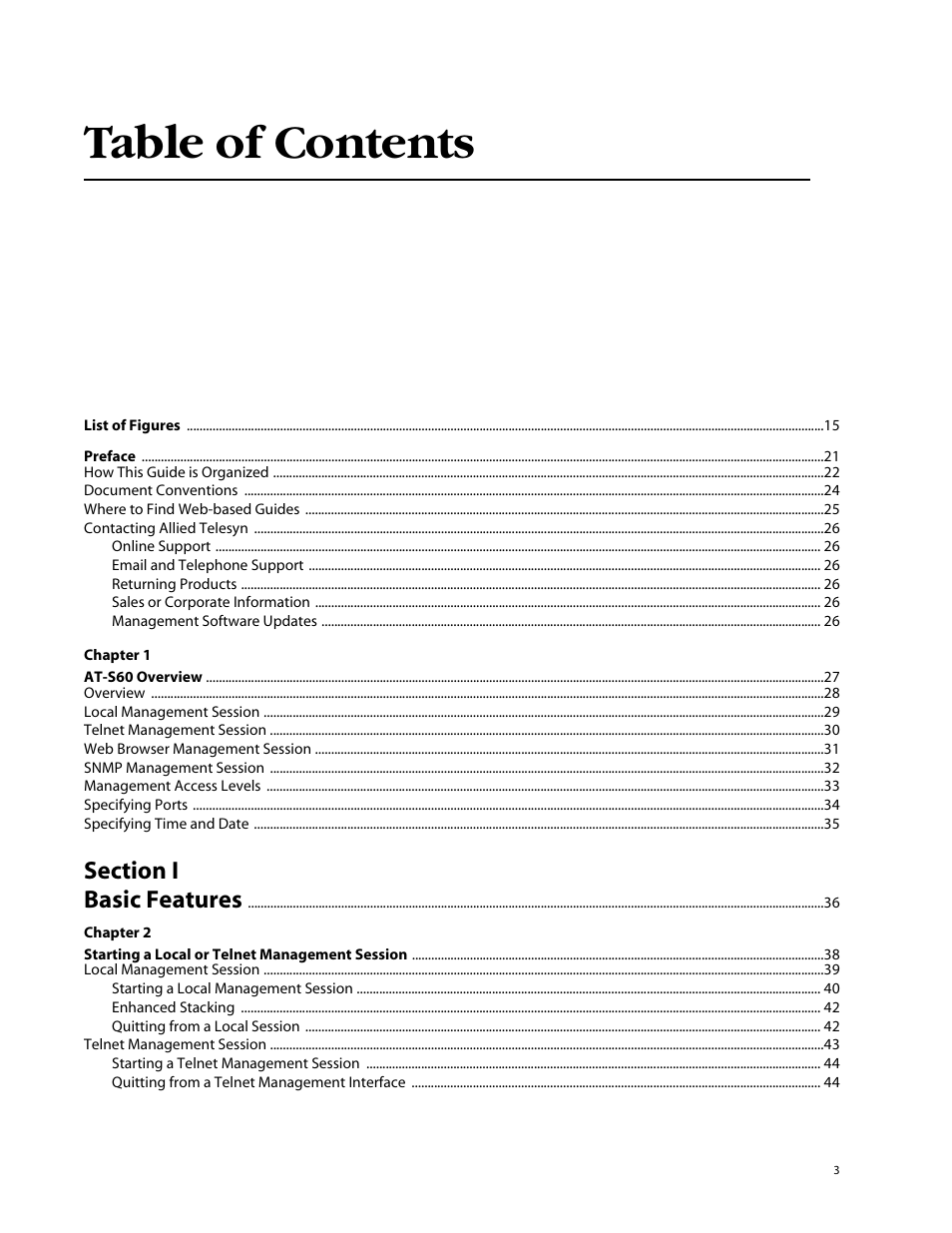 Allied Telesis AT-S60 User Manual | Page 3 / 858