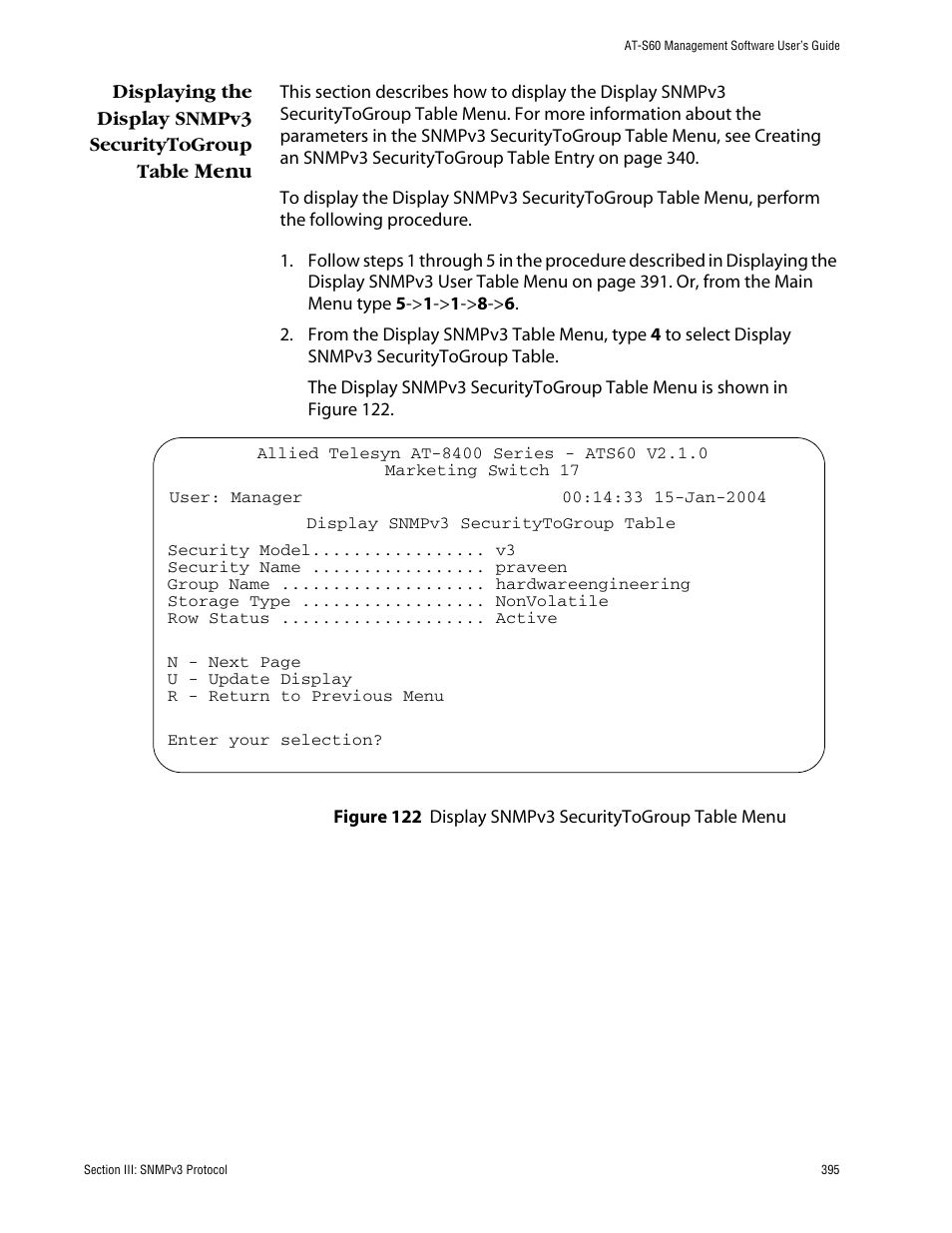 Menu | Allied Telesis AT-S60 User Manual | Page 395 / 858