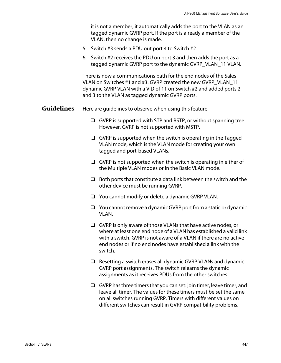 Guidelines | Allied Telesis AT-S60 User Manual | Page 447 / 858