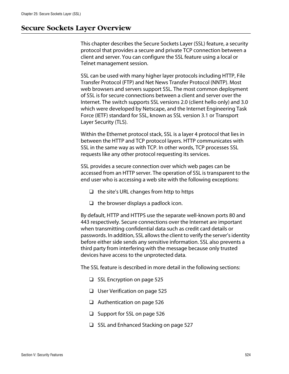 Secure sockets layer overview | Allied Telesis AT-S60 User Manual | Page 524 / 858