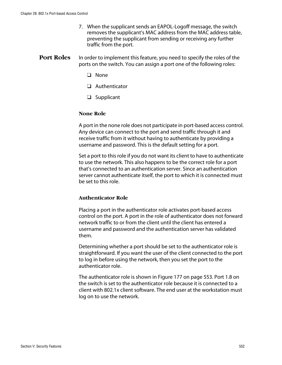 Port roles | Allied Telesis AT-S60 User Manual | Page 552 / 858