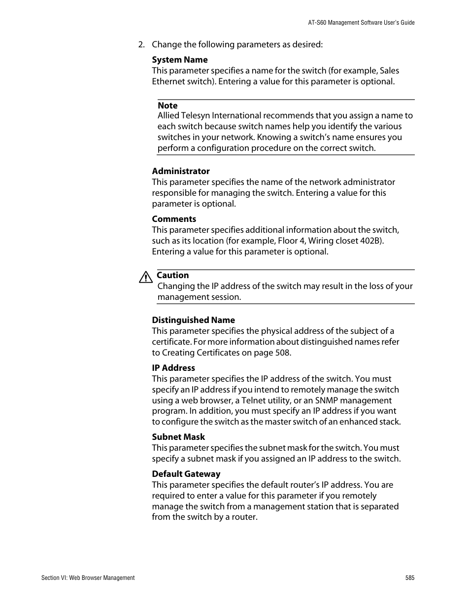 Allied Telesis AT-S60 User Manual | Page 585 / 858
