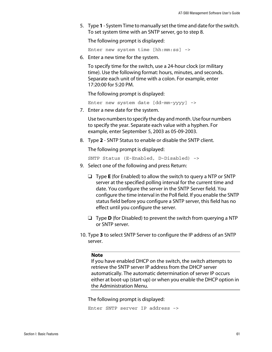 Allied Telesis AT-S60 User Manual | Page 61 / 858