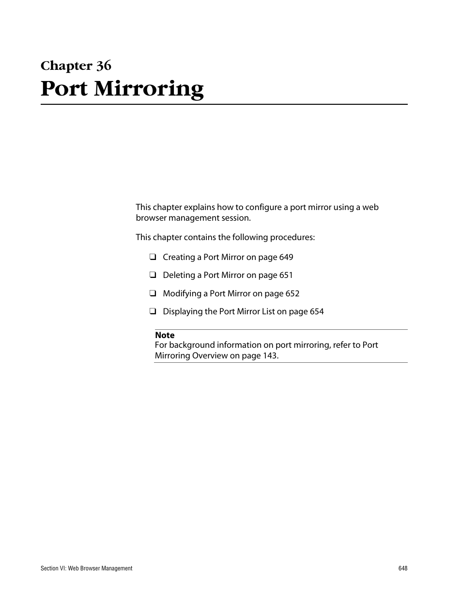 Chapter 36, Port mirroring | Allied Telesis AT-S60 User Manual | Page 648 / 858