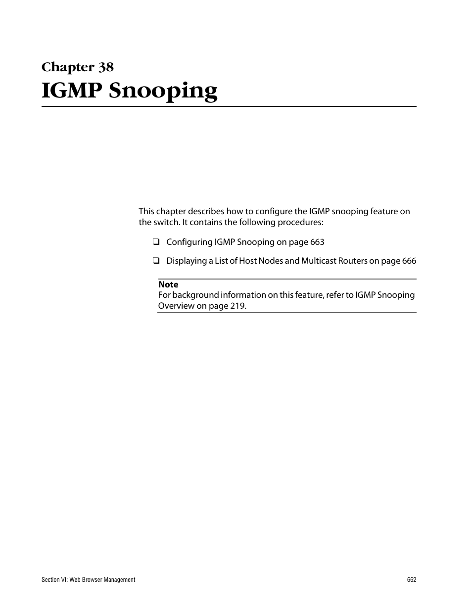 Chapter 38, Igmp snooping | Allied Telesis AT-S60 User Manual | Page 662 / 858