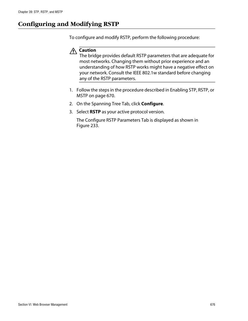 Configuring and modifying rstp | Allied Telesis AT-S60 User Manual | Page 676 / 858