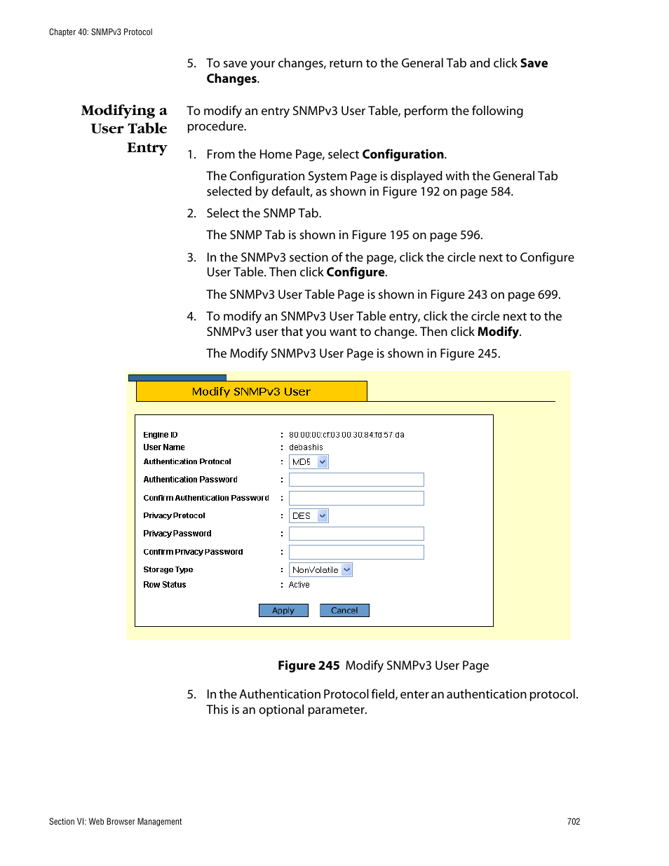 Modifying a user table entry | Allied Telesis AT-S60 User Manual | Page 702 / 858
