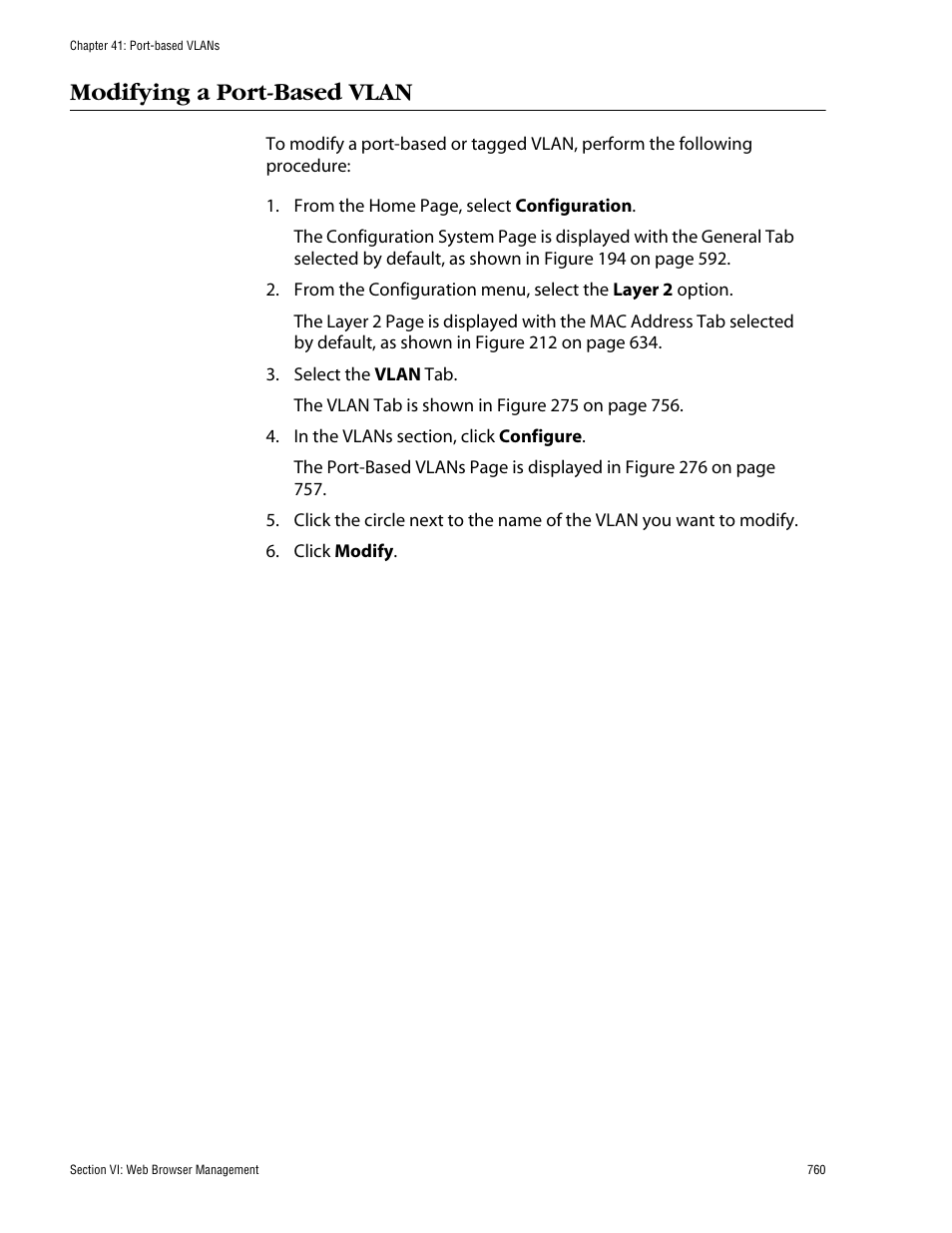 Modifying a port-based vlan | Allied Telesis AT-S60 User Manual | Page 760 / 858