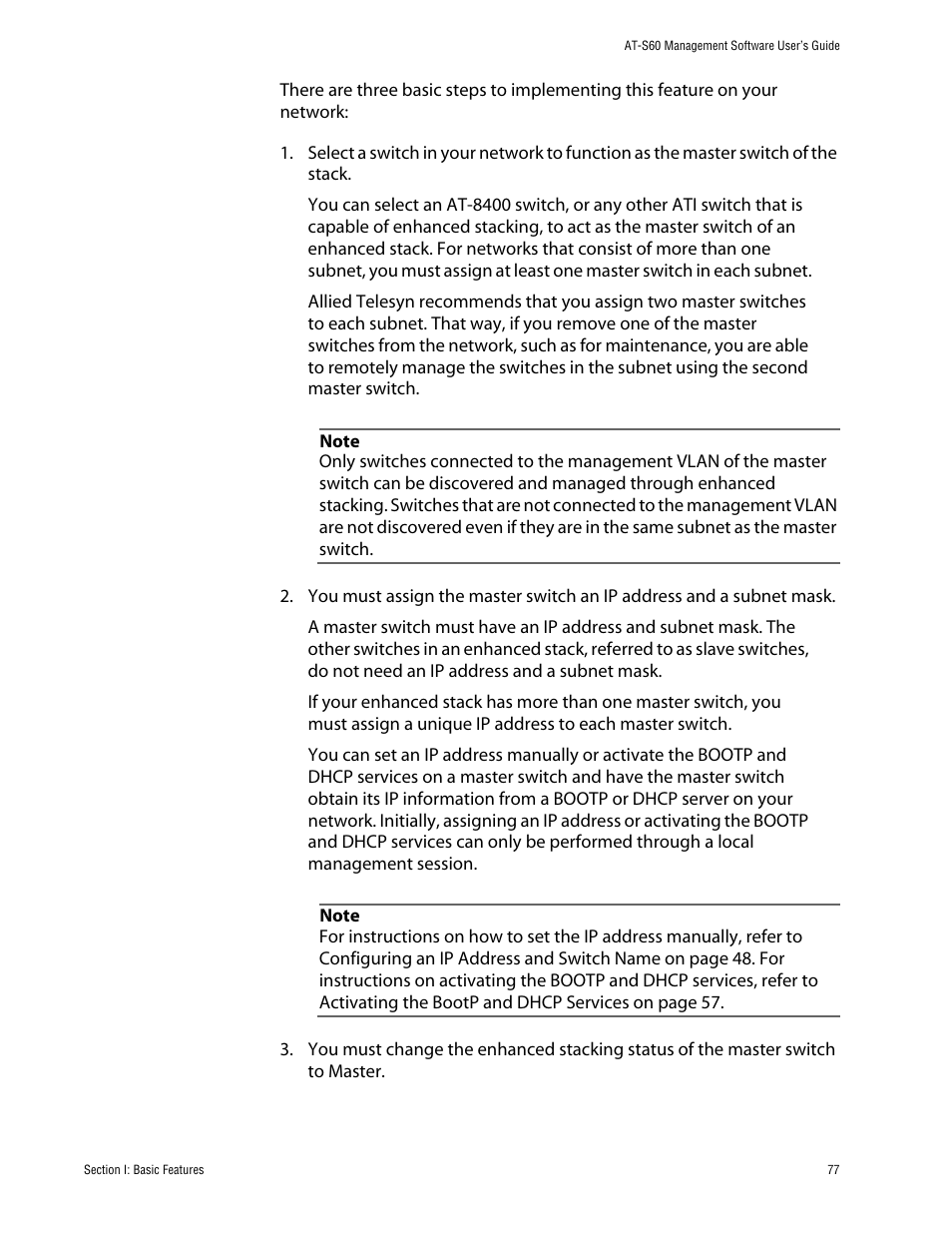 Allied Telesis AT-S60 User Manual | Page 77 / 858