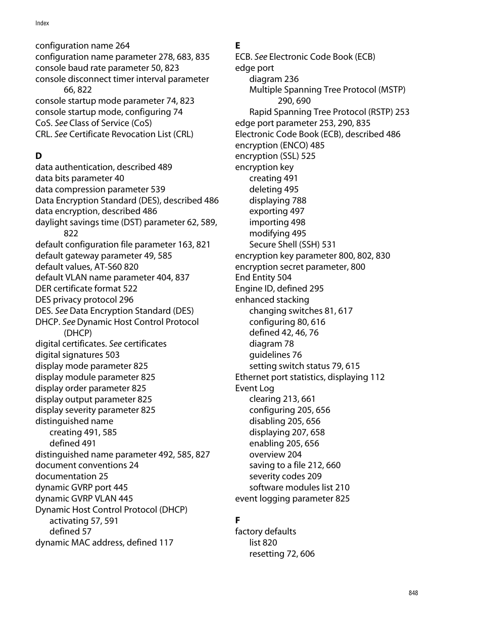 Allied Telesis AT-S60 User Manual | Page 848 / 858