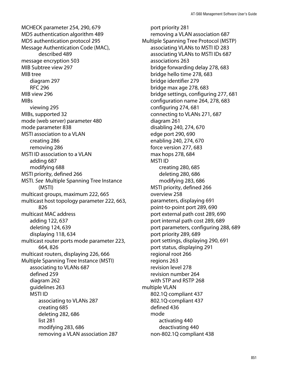 Allied Telesis AT-S60 User Manual | Page 851 / 858