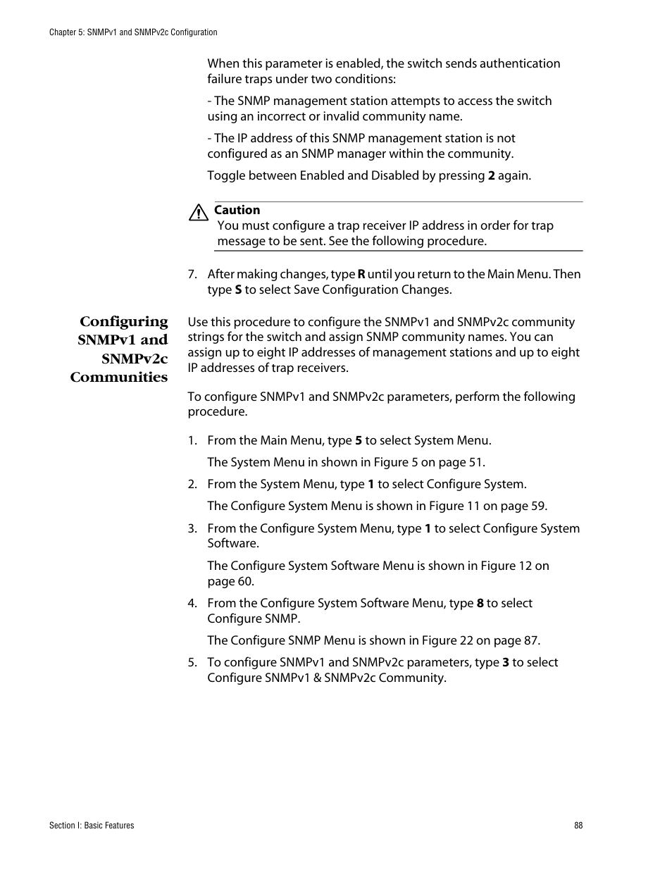Configuring snmpv1 and snmpv2c communities | Allied Telesis AT-S60 User Manual | Page 88 / 858