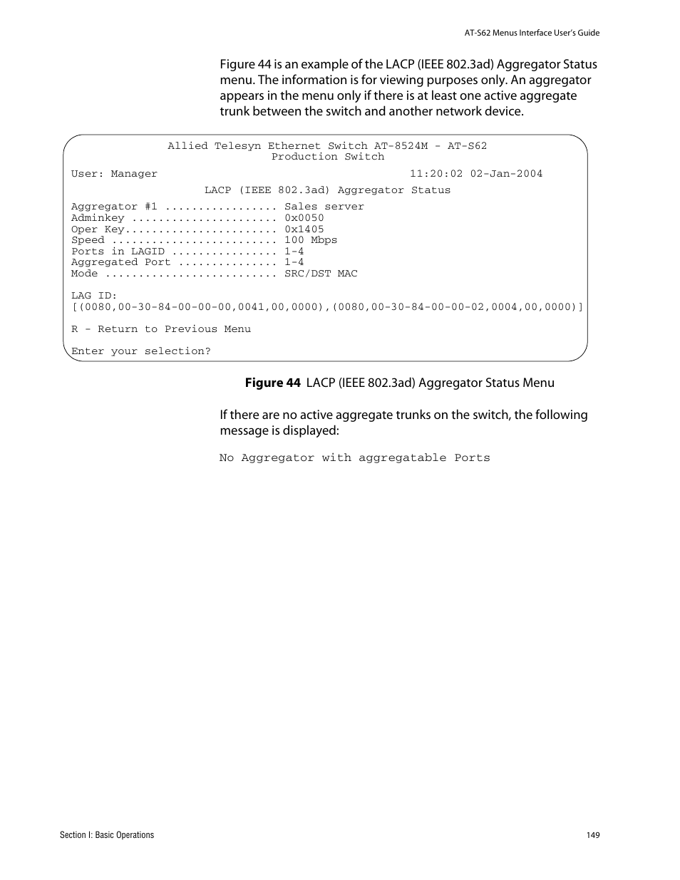 Allied Telesis AT-S62 User Manual | Page 149 / 760