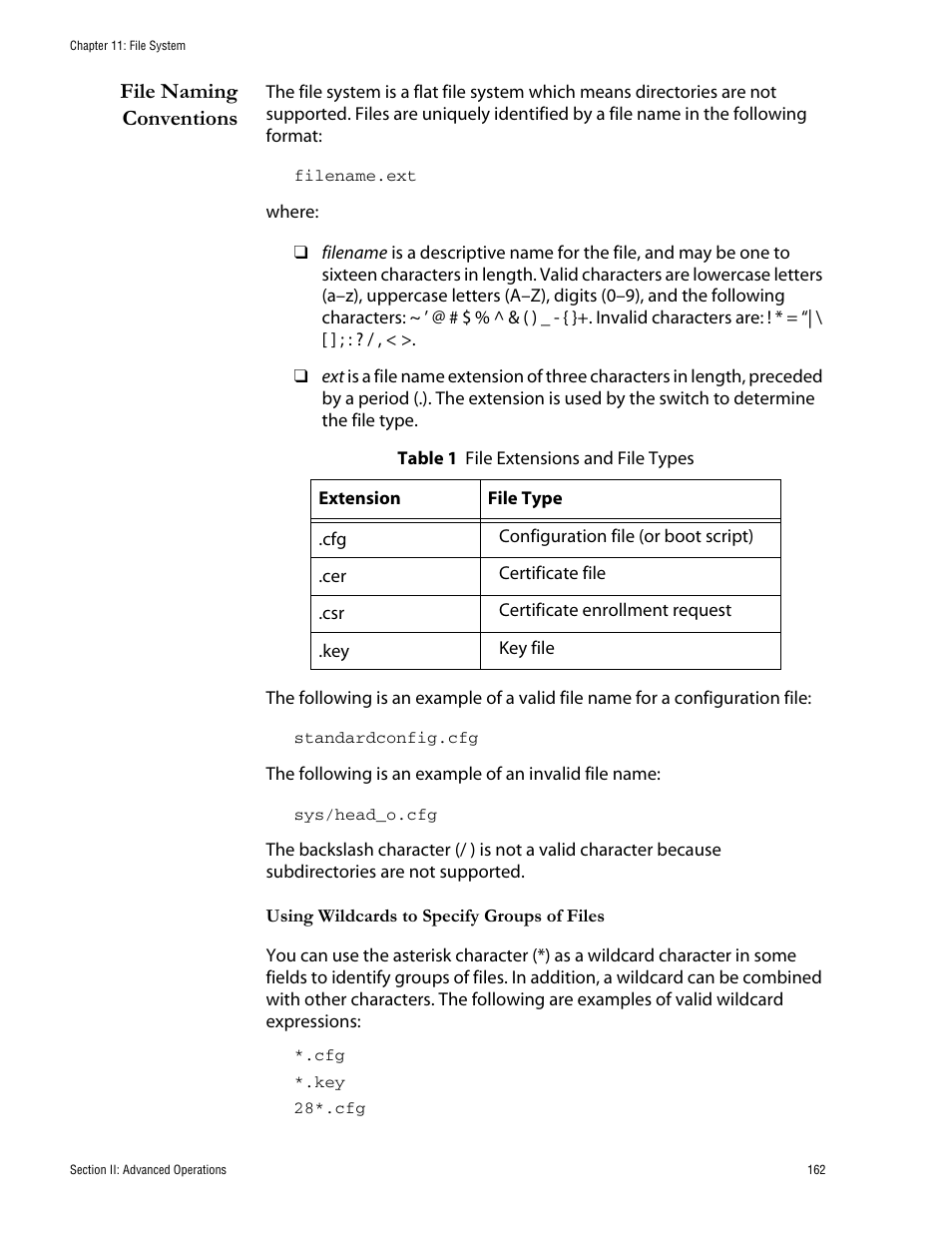 File naming conventions | Allied Telesis AT-S62 User Manual | Page 162 / 760