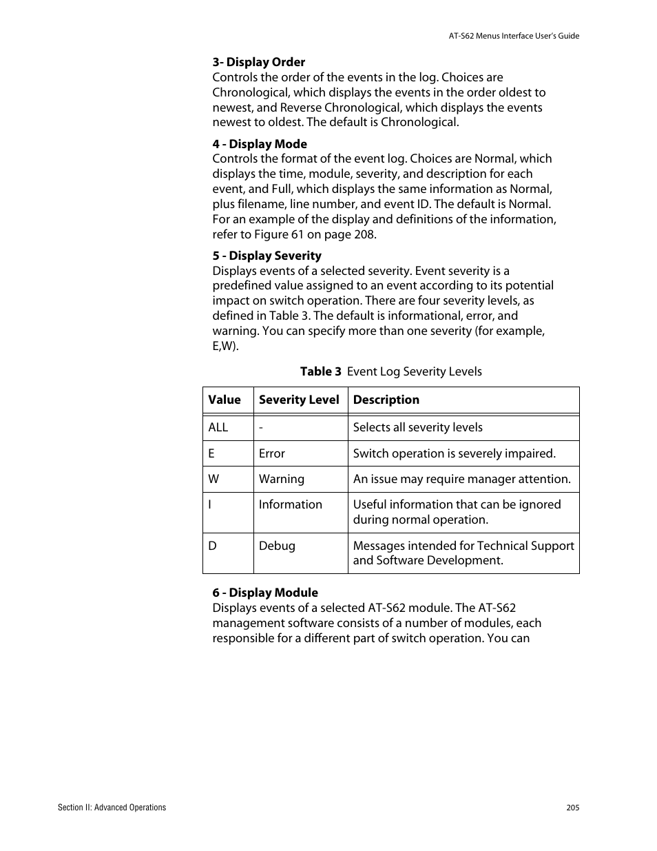 Allied Telesis AT-S62 User Manual | Page 205 / 760