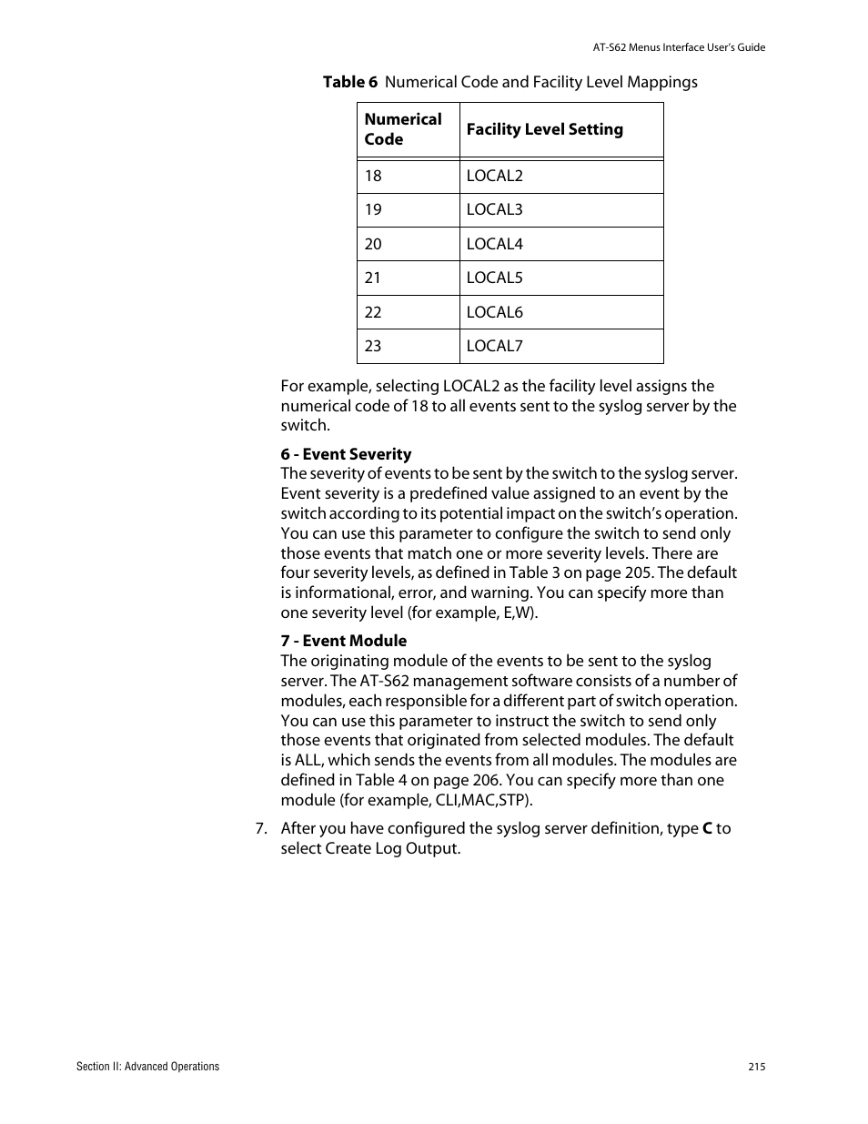 Allied Telesis AT-S62 User Manual | Page 215 / 760