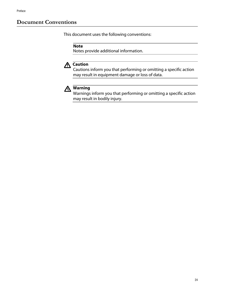 Document conventions | Allied Telesis AT-S62 User Manual | Page 24 / 760