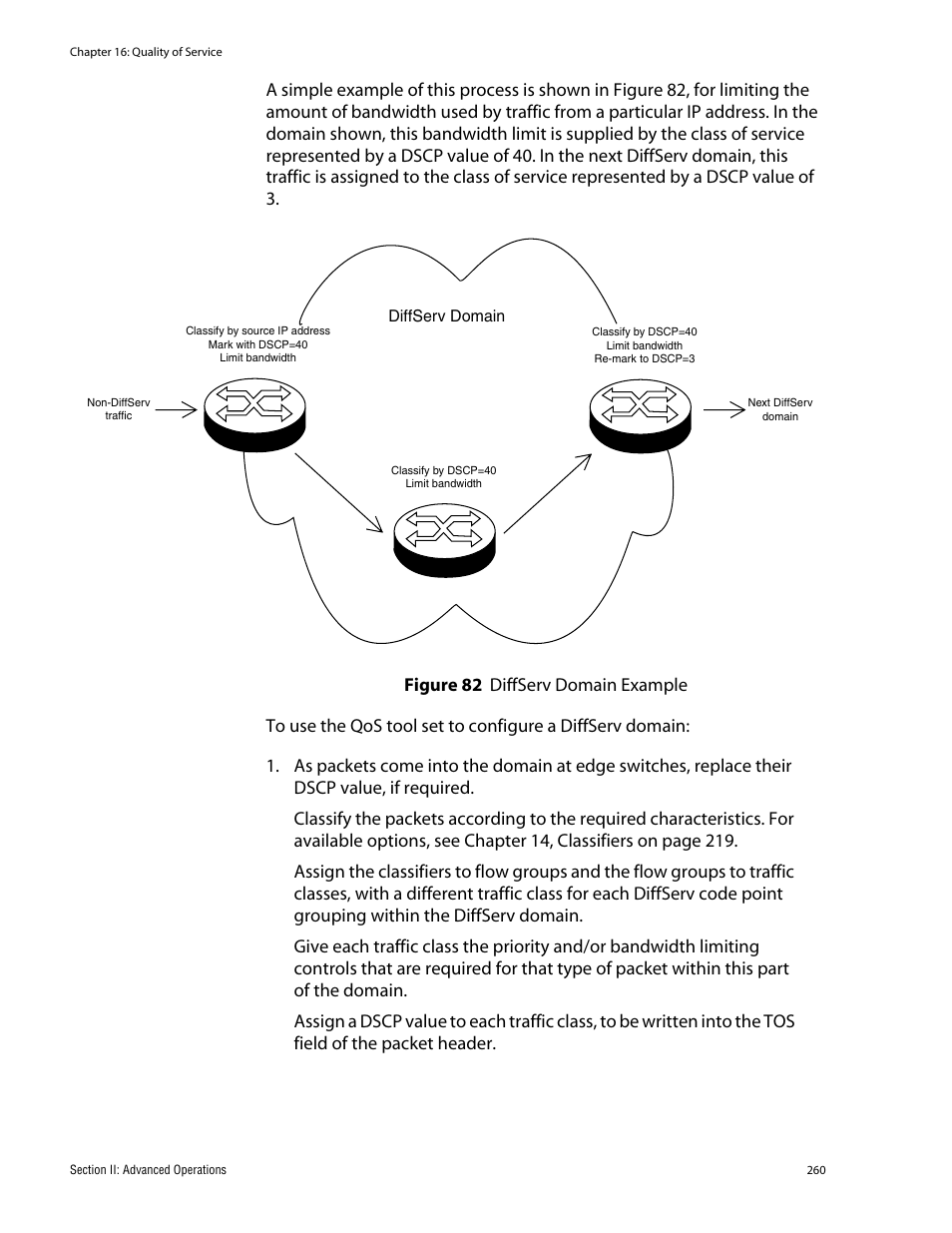 Figure 82: diffserv domain example | Allied Telesis AT-S62 User Manual | Page 260 / 760