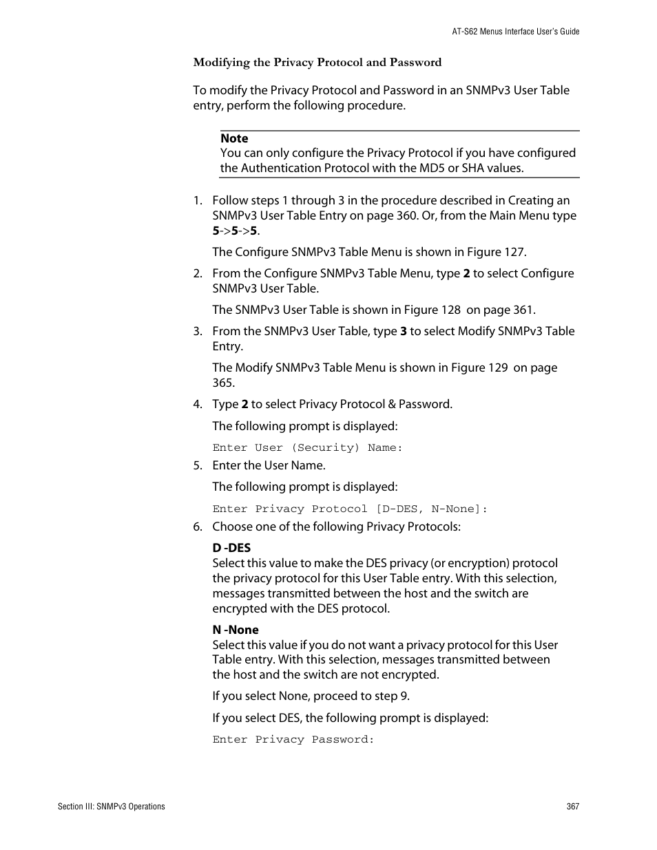 Allied Telesis AT-S62 User Manual | Page 367 / 760