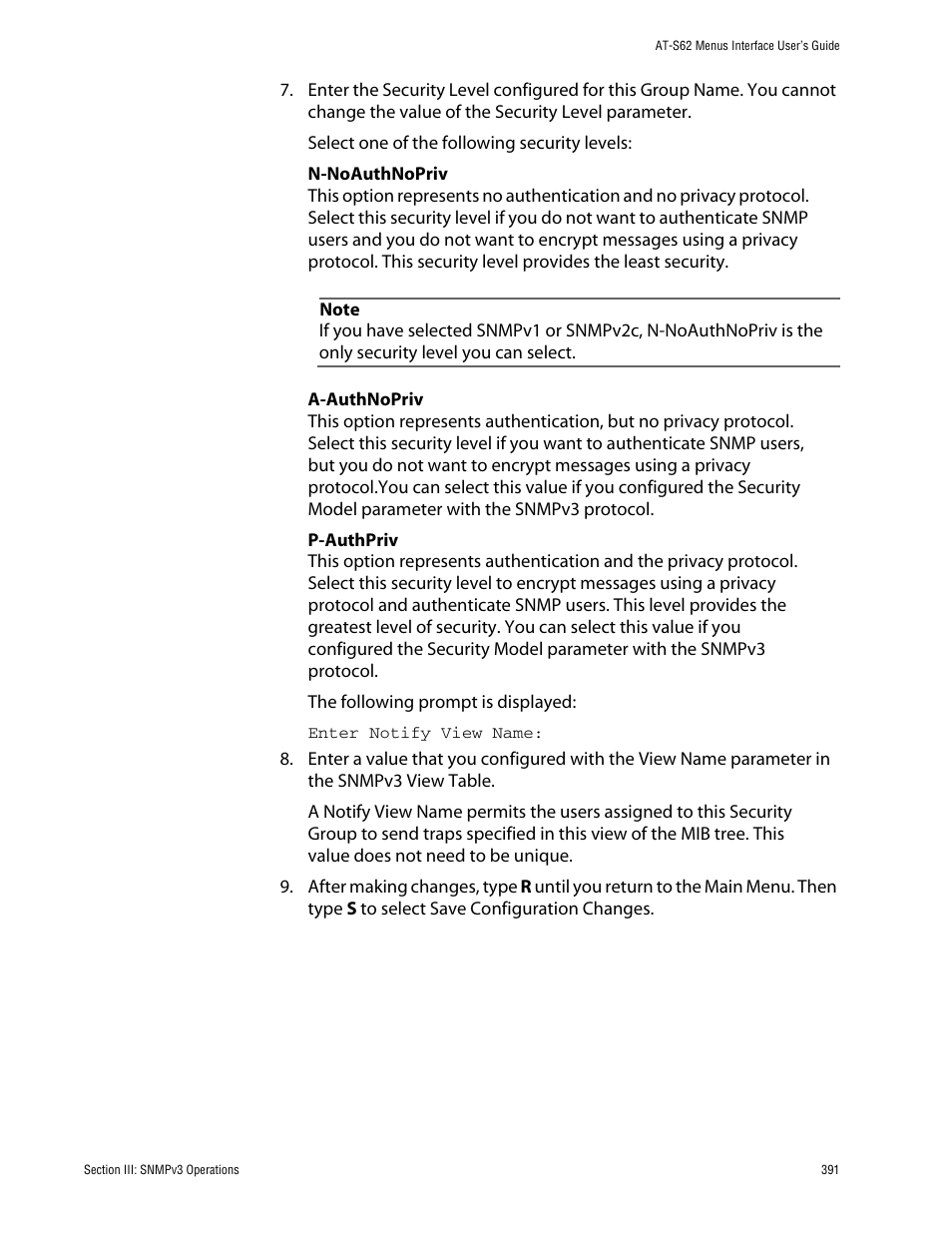 Allied Telesis AT-S62 User Manual | Page 391 / 760