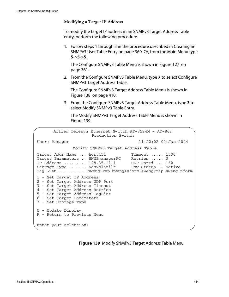 Allied Telesis AT-S62 User Manual | Page 414 / 760