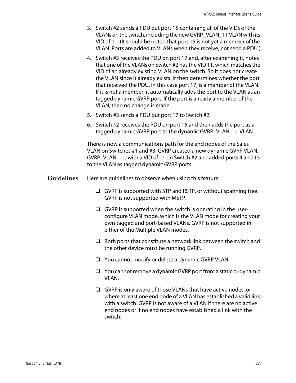 Guidelines | Allied Telesis AT-S62 User Manual | Page 551 / 760