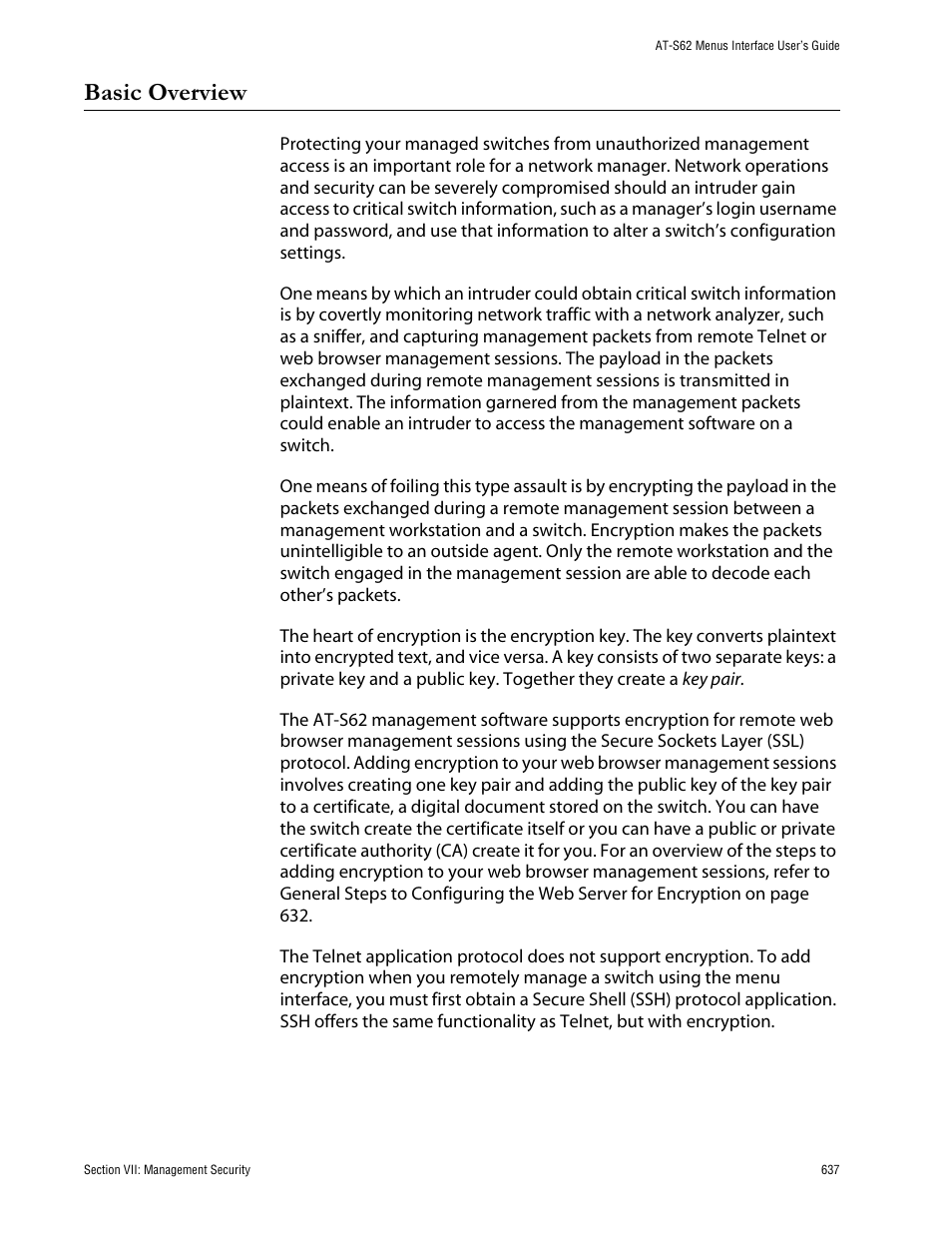 Basic overview | Allied Telesis AT-S62 User Manual | Page 637 / 760