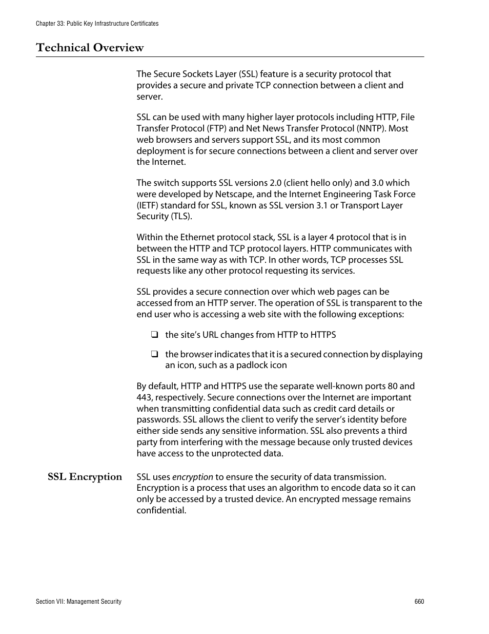 Technical overview, Ssl encryption | Allied Telesis AT-S62 User Manual | Page 660 / 760