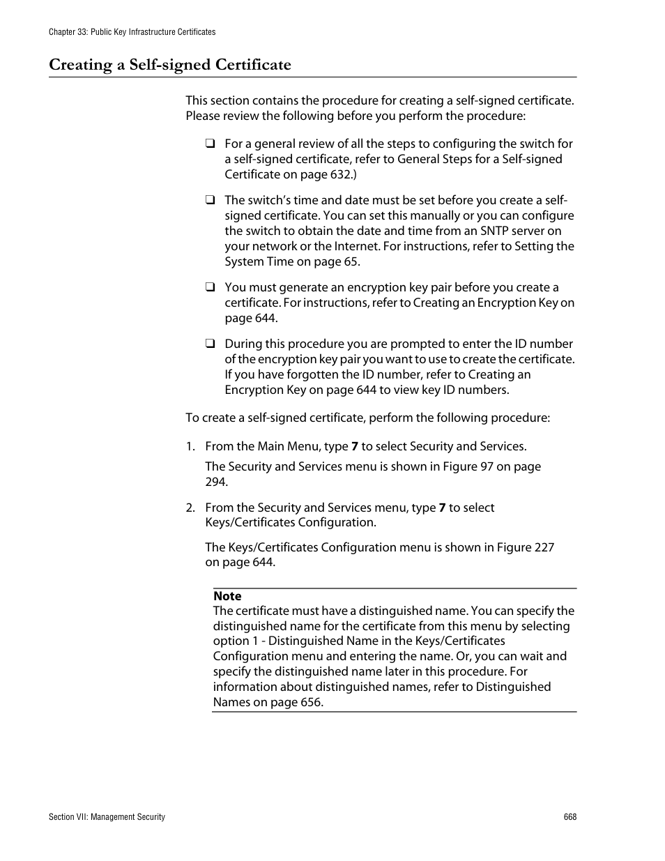Creating a self-signed certificate | Allied Telesis AT-S62 User Manual | Page 668 / 760