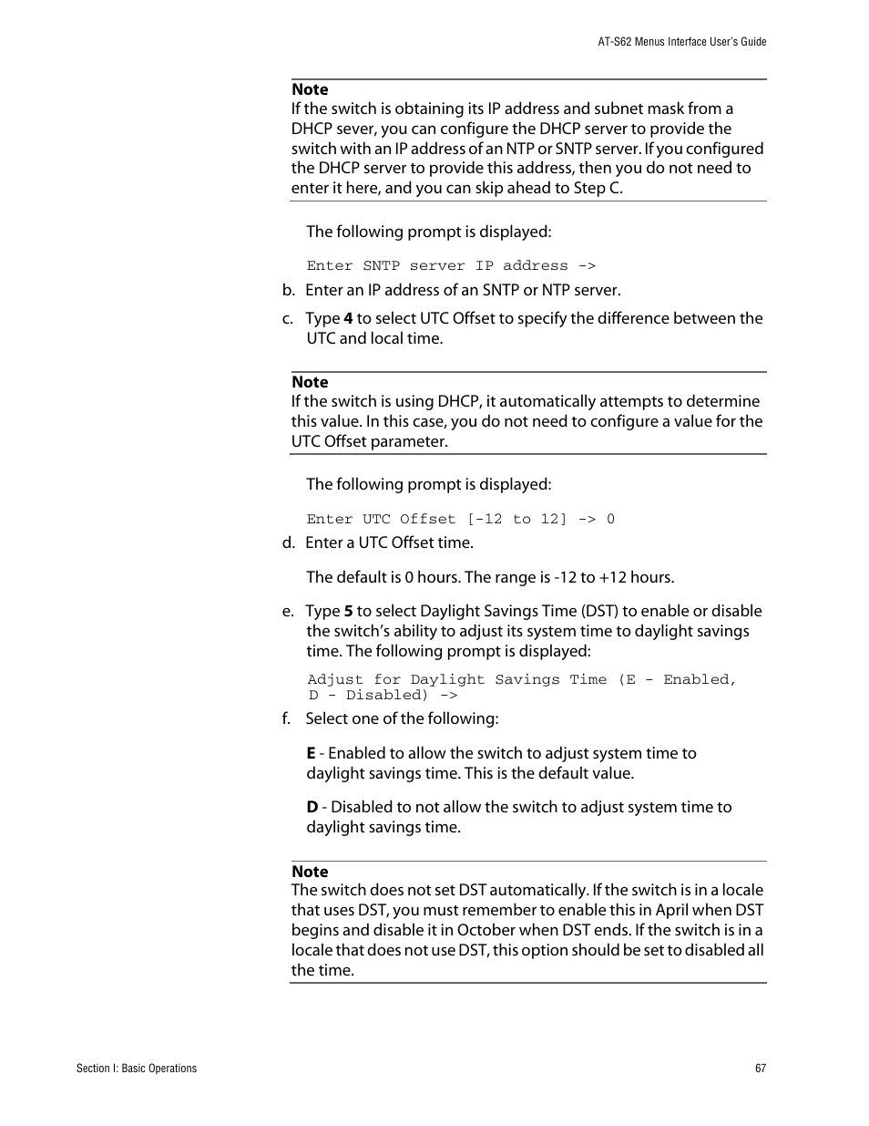 Allied Telesis AT-S62 User Manual | Page 67 / 760