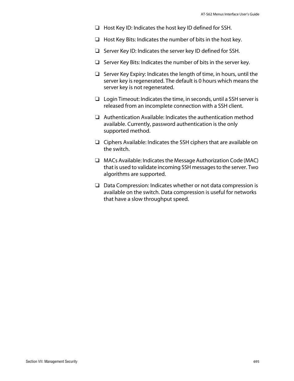 Allied Telesis AT-S62 User Manual | Page 695 / 760