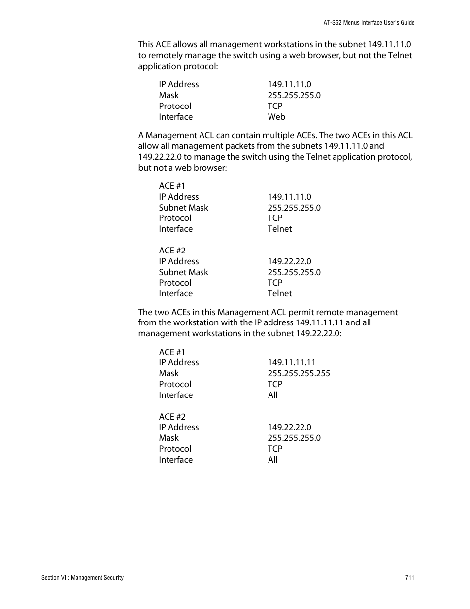 Allied Telesis AT-S62 User Manual | Page 711 / 760