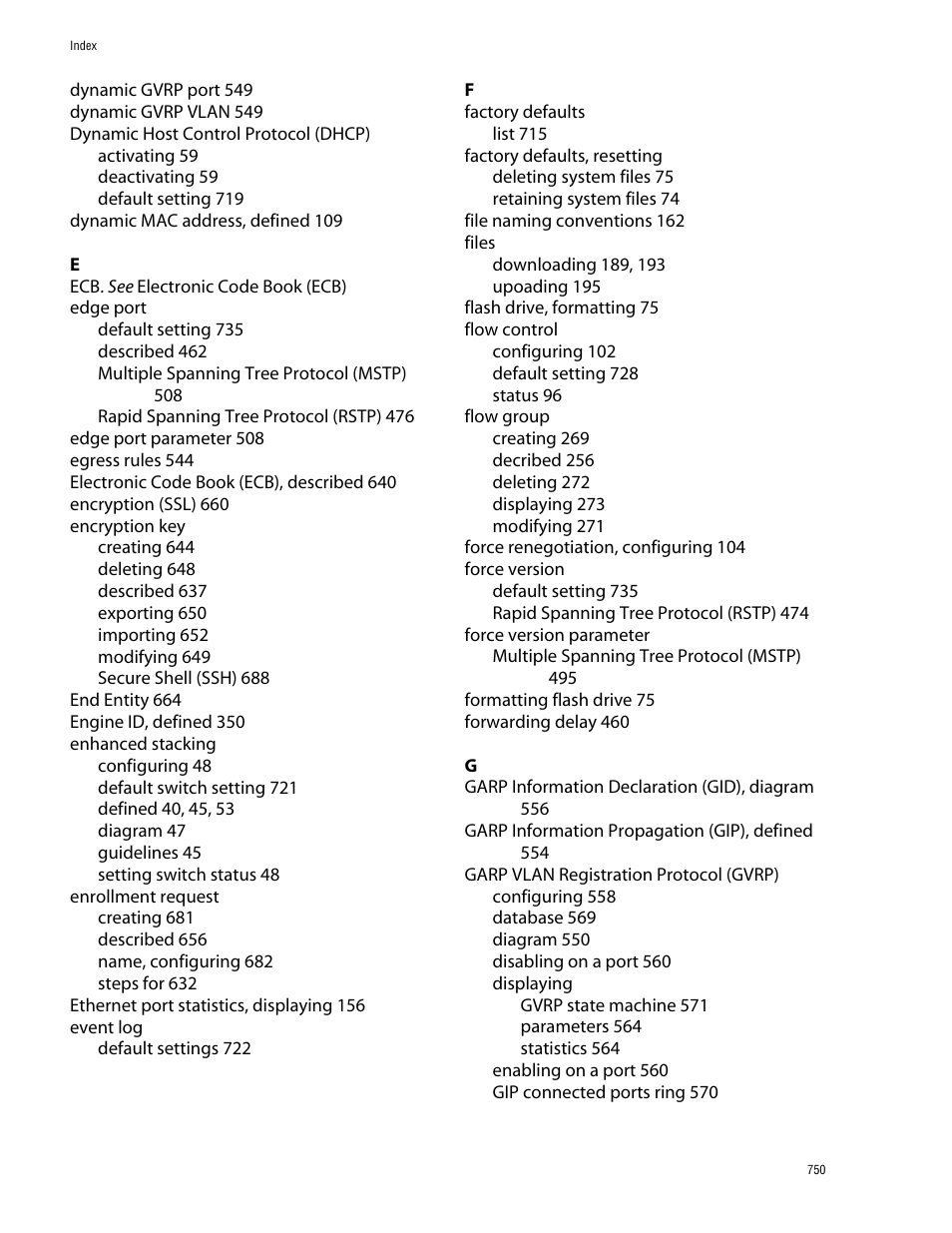 Allied Telesis AT-S62 User Manual | Page 750 / 760