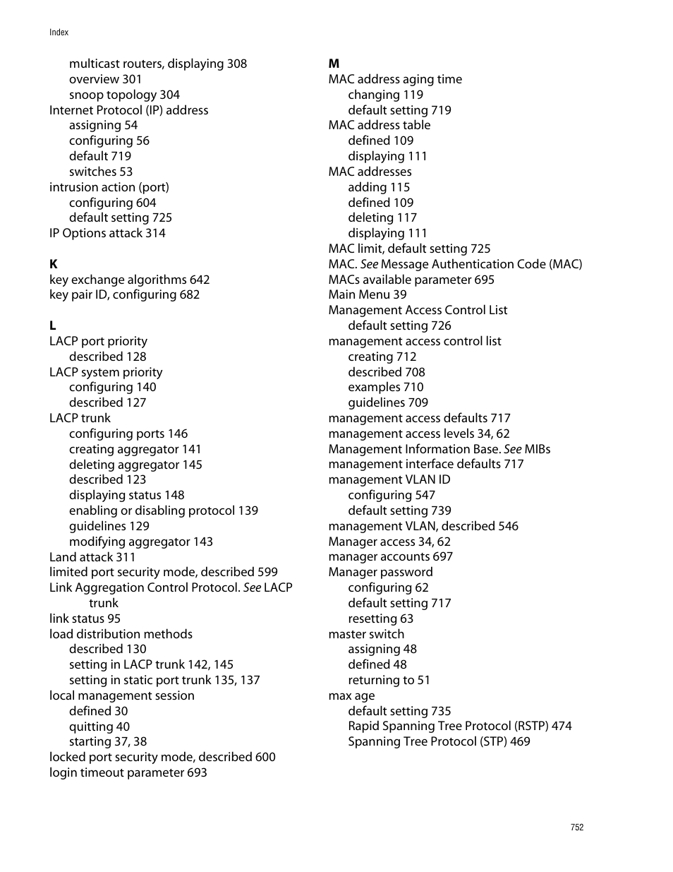 Allied Telesis AT-S62 User Manual | Page 752 / 760