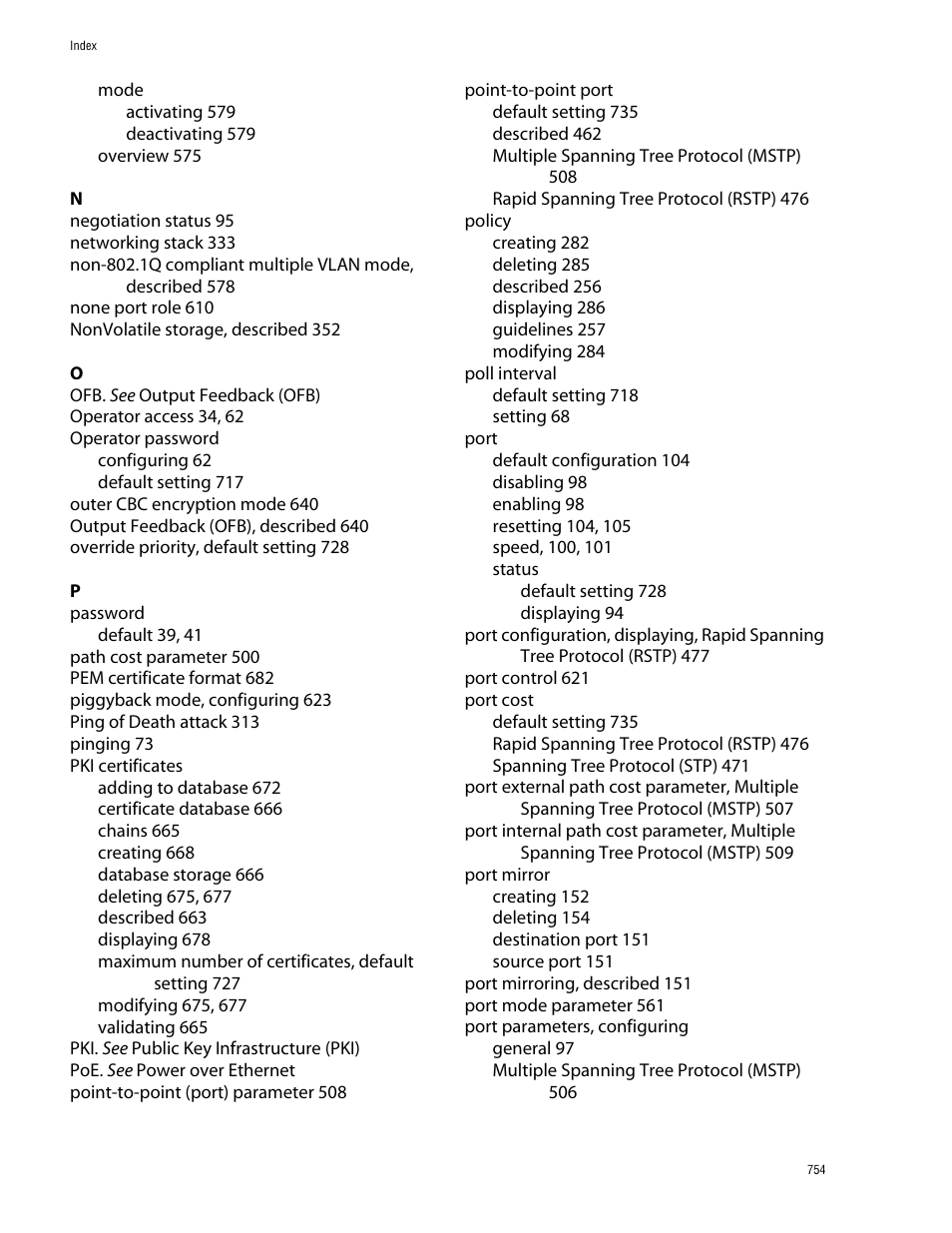 Allied Telesis AT-S62 User Manual | Page 754 / 760