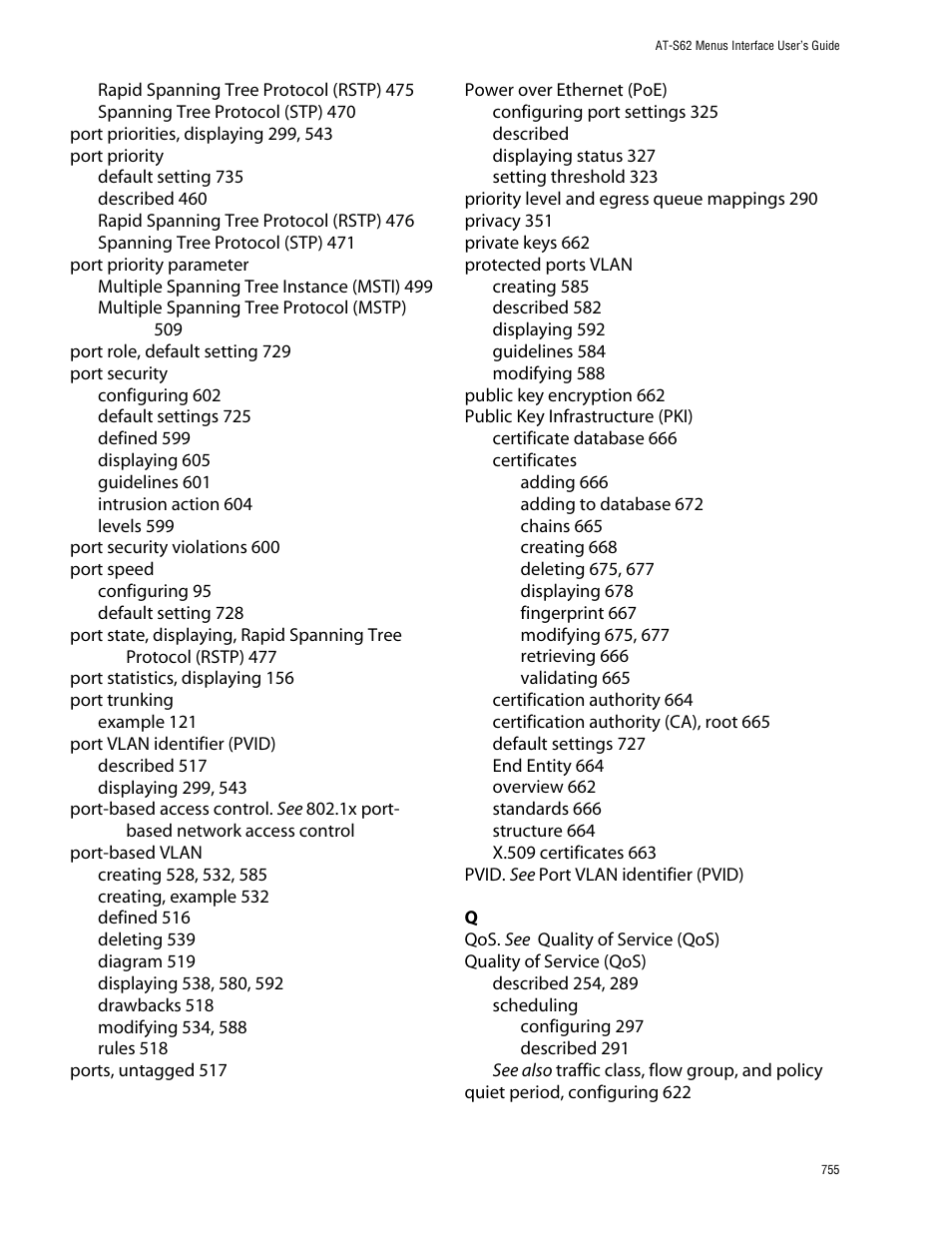 Allied Telesis AT-S62 User Manual | Page 755 / 760